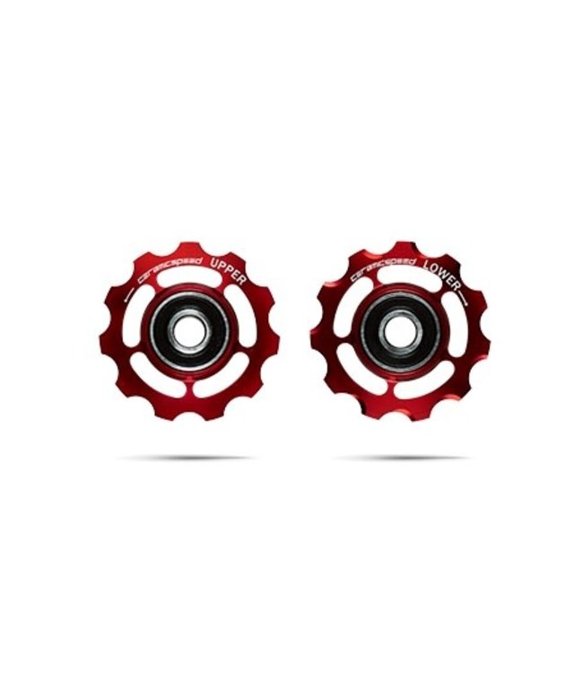 PULLEY WHEELS SHIMANO 11S ROAD & MTB RED STANDARD