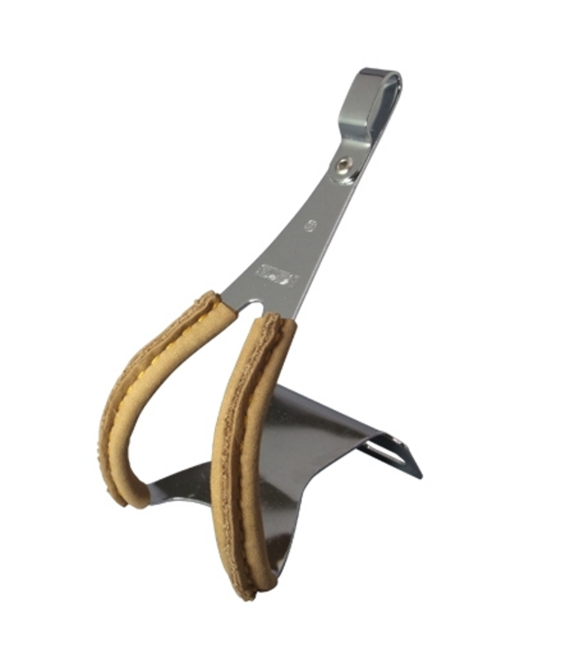 TOE CLIP STEEL WITH LEATHER