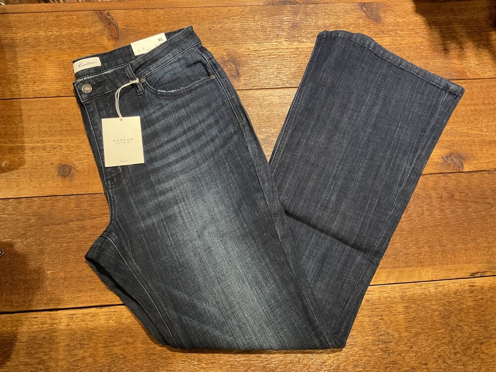 KanCan Ultra High Rise Flare- Dark Wash- P