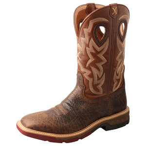 Twisted X 12" Western Work Boot - Smokey Chocolate & Spice