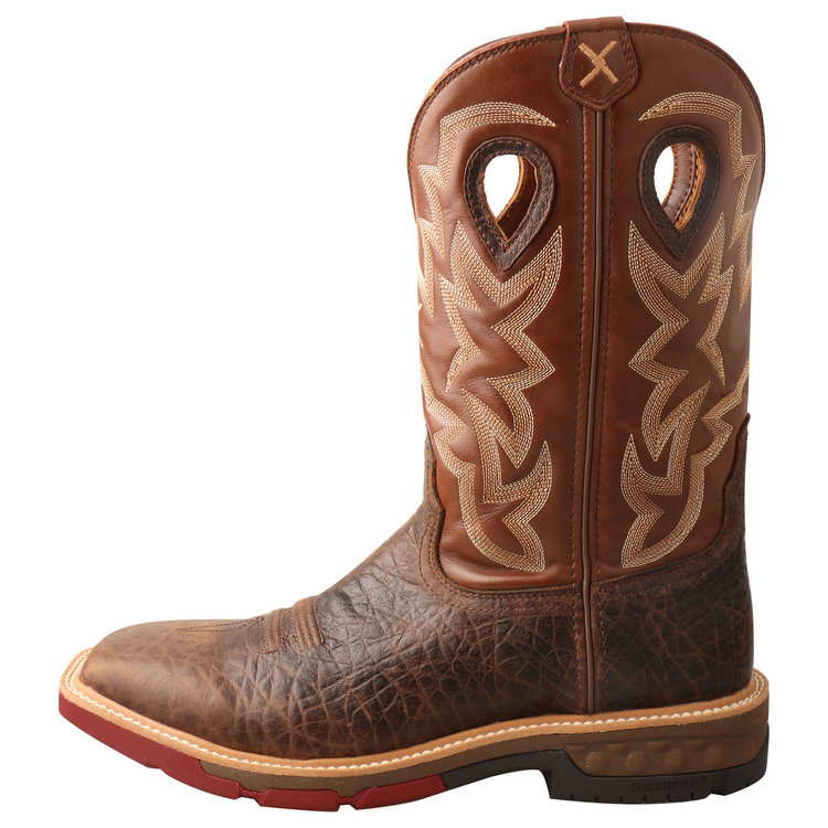 Twisted X 12" Western Work Boot - Smokey Chocolate & Spice