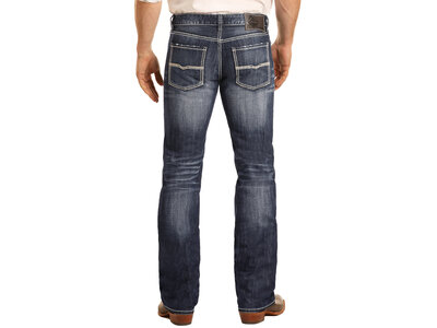 Rock and Roll Denim Regular Straight with Dark Distress