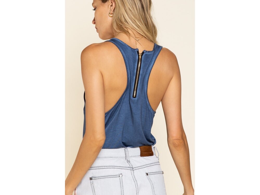 Pol Clothing POL- Zipper Detail Tank