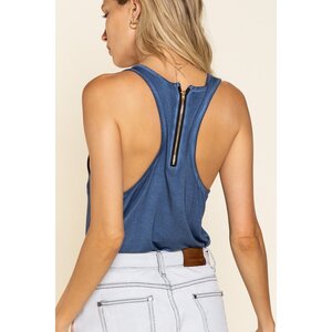 Pol Clothing POL- Zipper Detail Tank