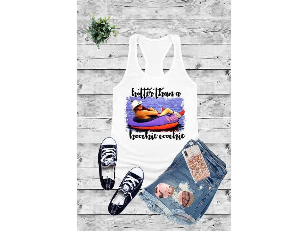 Hotter Than a Hoochie Coochie Graphic Racerback