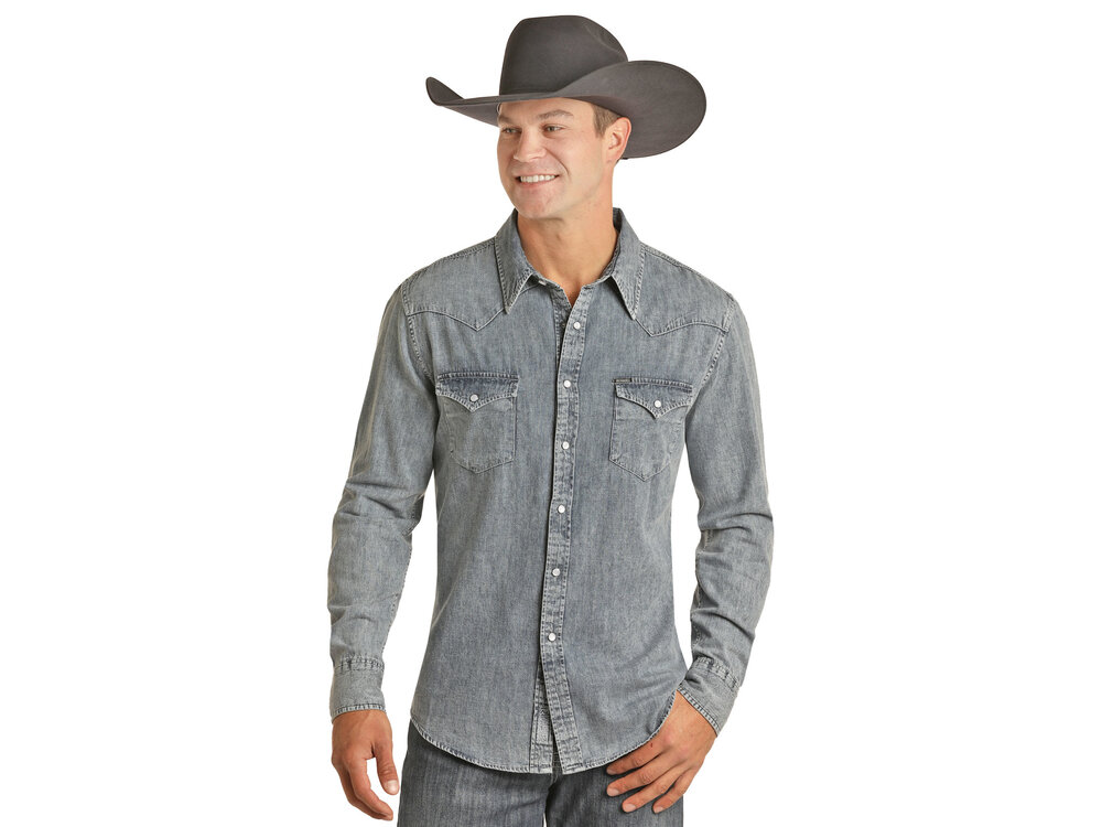 Rock and Roll Denim Light Denim Long Sleeve- Modern- B2S2311