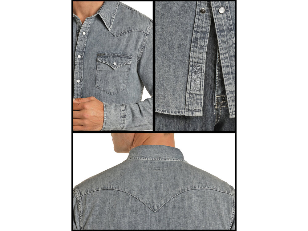 Rock and Roll Denim Light Denim Long Sleeve- Modern- B2S2311