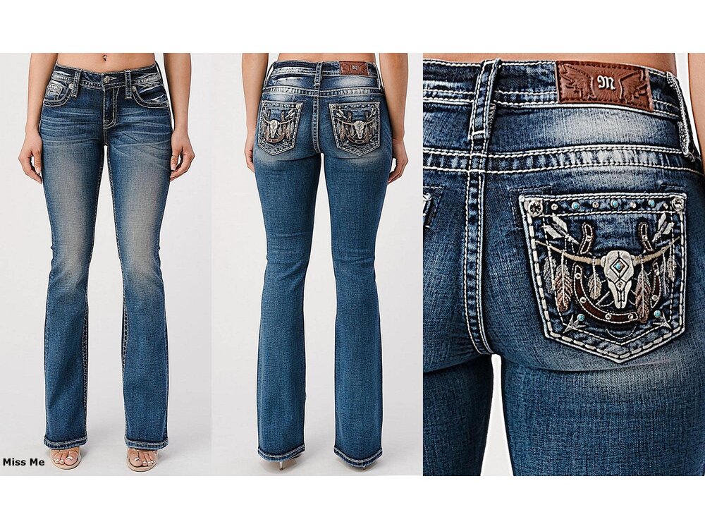 Miss ME MissMe- MidBoot Longhorn/Horseshoe M3771B