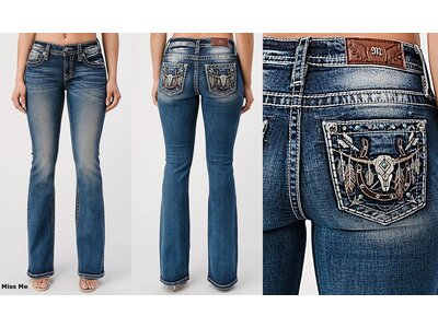 Miss ME MissMe- MidBoot Longhorn/Horseshoe M3771B