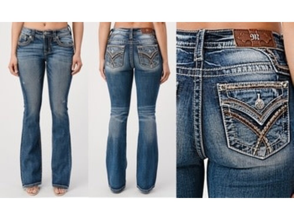 Miss ME MissME MidRise Boot- X Flap Med Wash M3444B40