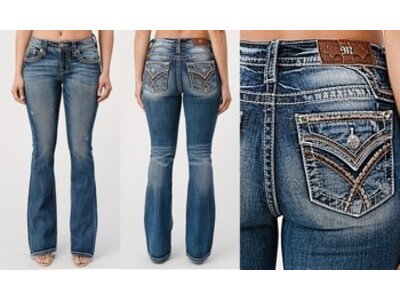 Miss ME MissME MidRise Boot- X Flap Med Wash M3444B40