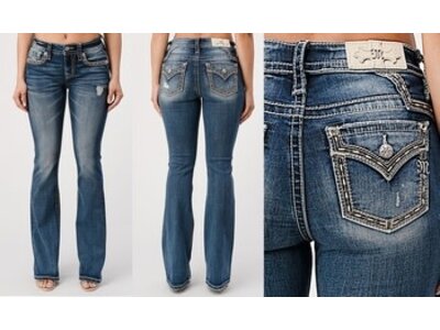 Miss ME Chloe Boot- Button Pocket and Yoke Side Detail