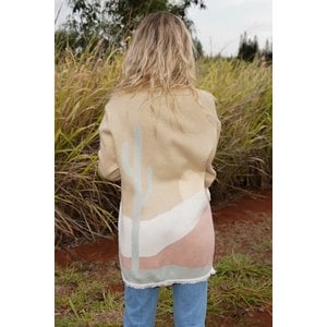 Tan Desert Scene Cardigan