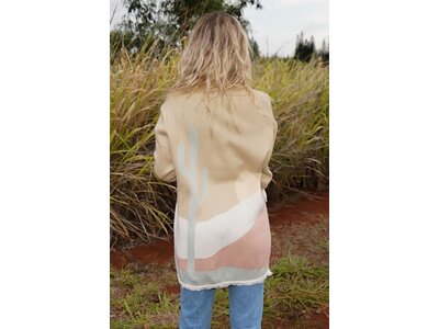 Tan Desert Scene Cardigan