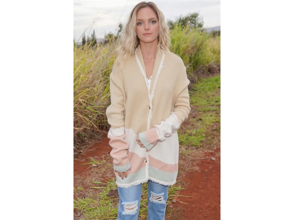 Tan Desert Scene Cardigan