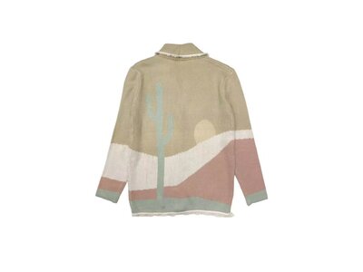 Tan Desert Scene Cardigan