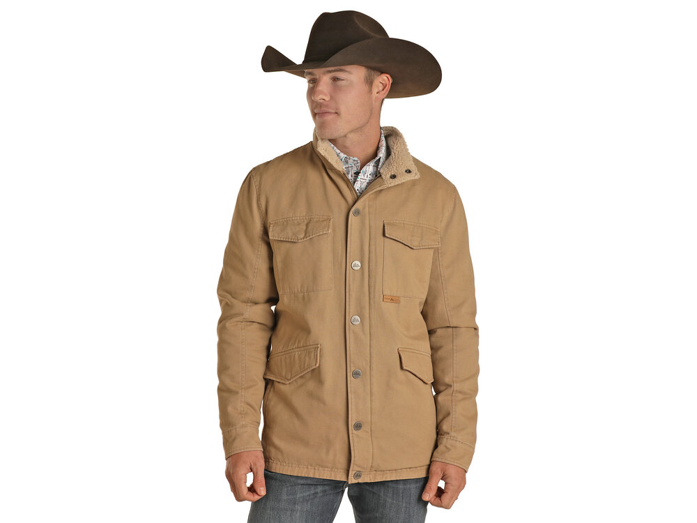 Powder River Outfitters Water Resistant Canvas Jacket with Berber Jacket - 92-1025
