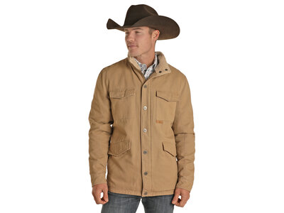 Powder River Outfitters Water Resistant Canvas Jacket with Berber Jacket - 92-1025