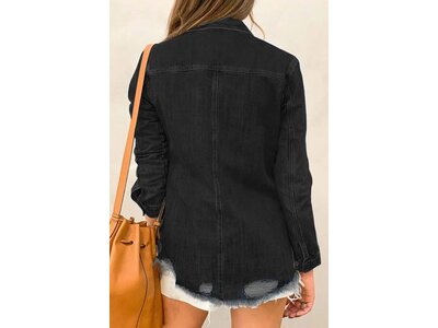 Lightweight Distressed Denim Jacket