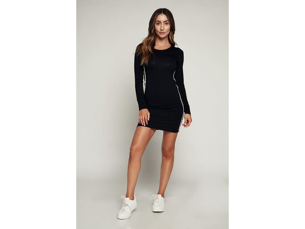 Side Sporty Detail T-Shirt Dress