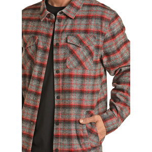 Rock and Roll Denim R&RD Plaid Button Up Shacket