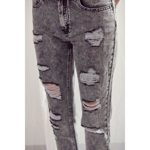 KanCan Acid Wash Black High Rise Slim Straight