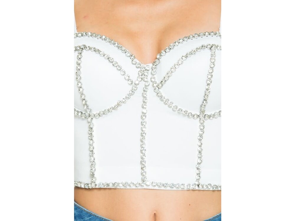 Rhinestone Bustier Top