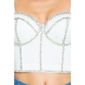 Rhinestone Bustier Top