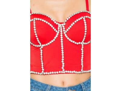 Rhinestone Bustier Top