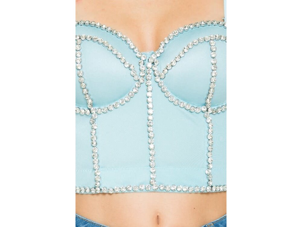 Rhinestone Bustier Top