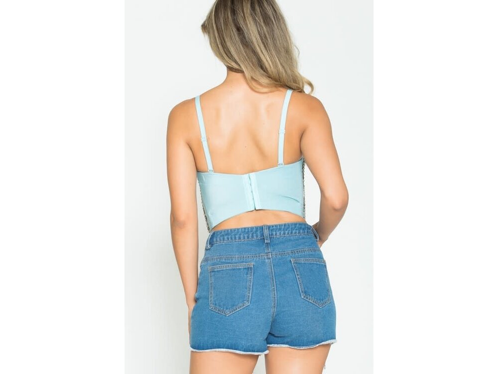 Rhinestone Bustier Top