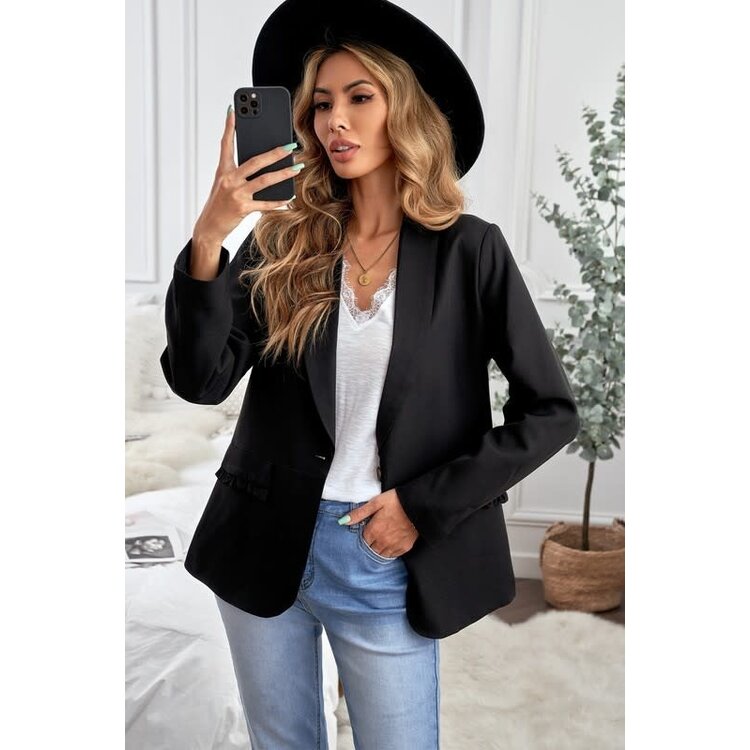 Classic Blazer with Sleeve Detail