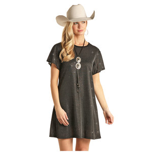 Rock and Roll Denim R&RD Glitter Short Sleeve Dress