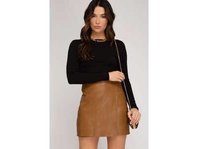 Western Inspired Pleather Skirt