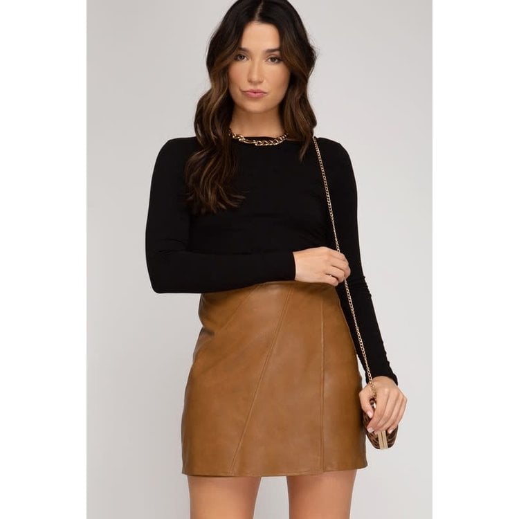 Western Inspired Pleather Skirt