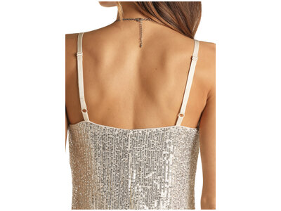 Rock and Roll Denim R&RD Champagne Sequin Dress