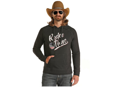 Rock and Roll Denim Rodeo Time Hoodie