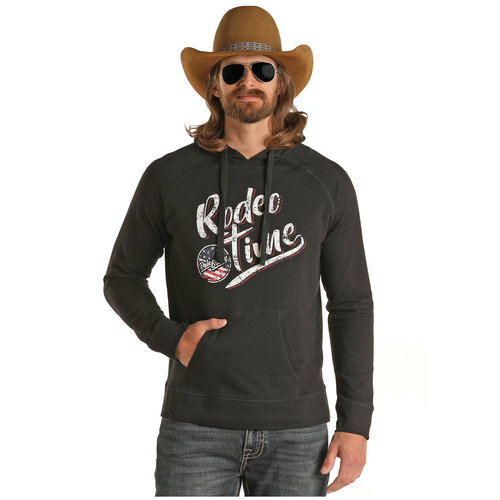 Rock and Roll Denim Rodeo Time Hoodie