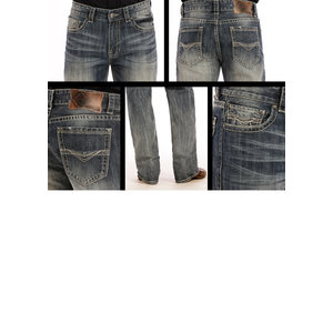Rock and Roll Denim Relaxed Straight- Double Barrel in Medium Vintage M0S1437