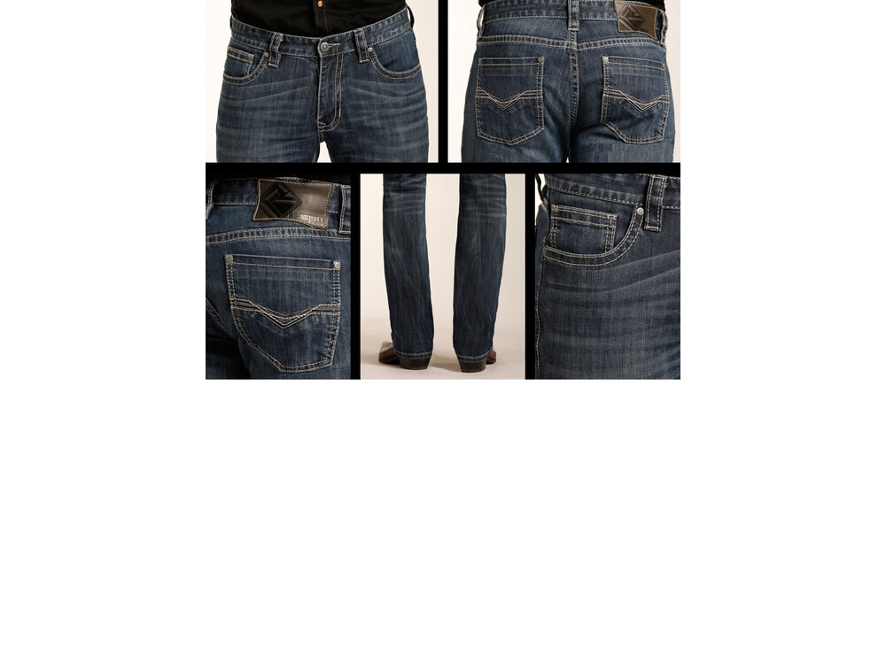 Rock and Roll Denim Slim Straight- Revolver Straight- REFLEX DENIM- Dark Vintage (40)- Restock