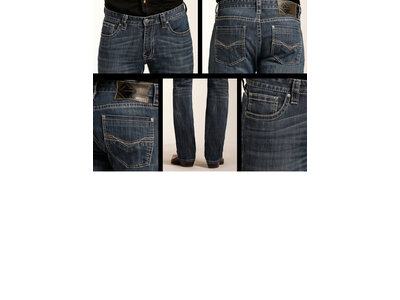 Rock and Roll Denim Slim Straight- Revolver Straight- REFLEX DENIM- Dark Vintage (40)- Restock