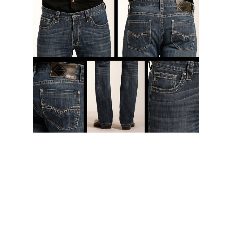 Rock and Roll Denim Slim Straight- Revolver Straight- REFLEX DENIM- Dark Vintage (40)- Restock