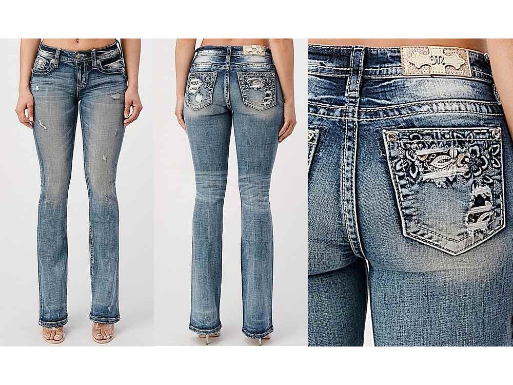 Miss ME Chloe Boot- Hidden Floral Detail Mid-Rise Boot