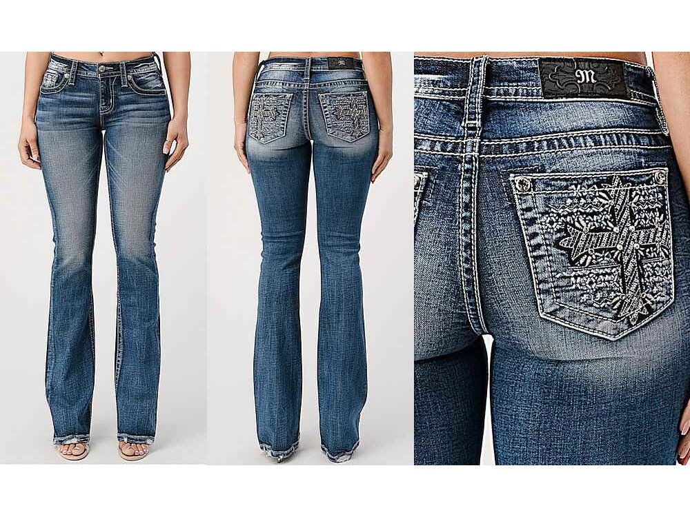 Miss ME Chloe Boot- Cross w/ Tonal Scattered Embroidery