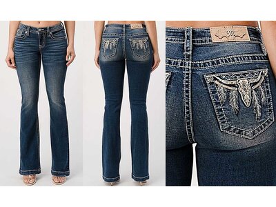 Miss ME Chloe Boot- Feathery Longhorn Mid-Rise Boot