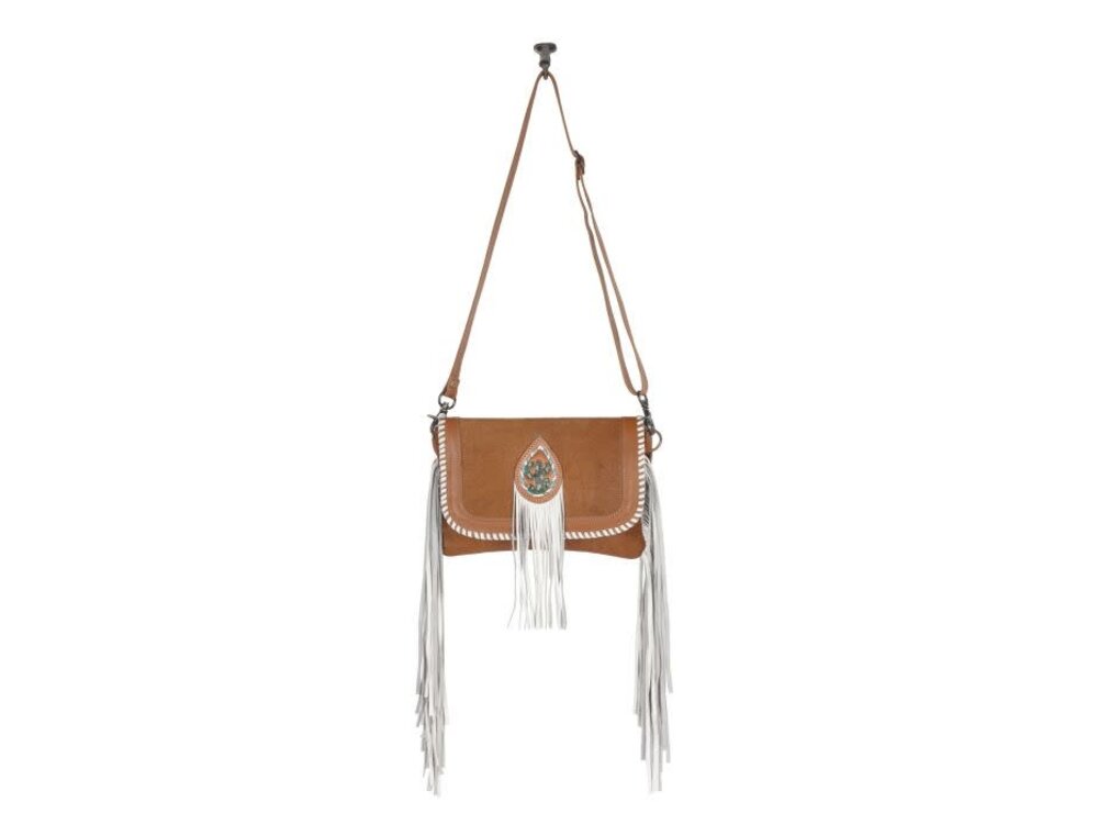 Myra Bags Silver Unicorn Leather Bag