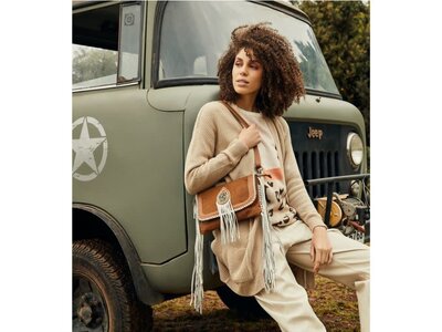 Myra Bags Silver Unicorn Leather Bag