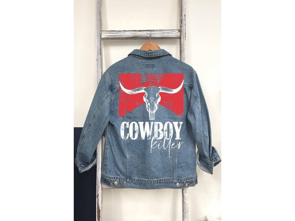 Graphic Vintage Denim Jacket