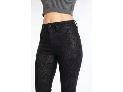 KanCan Paisley Leather Look Black Skinny