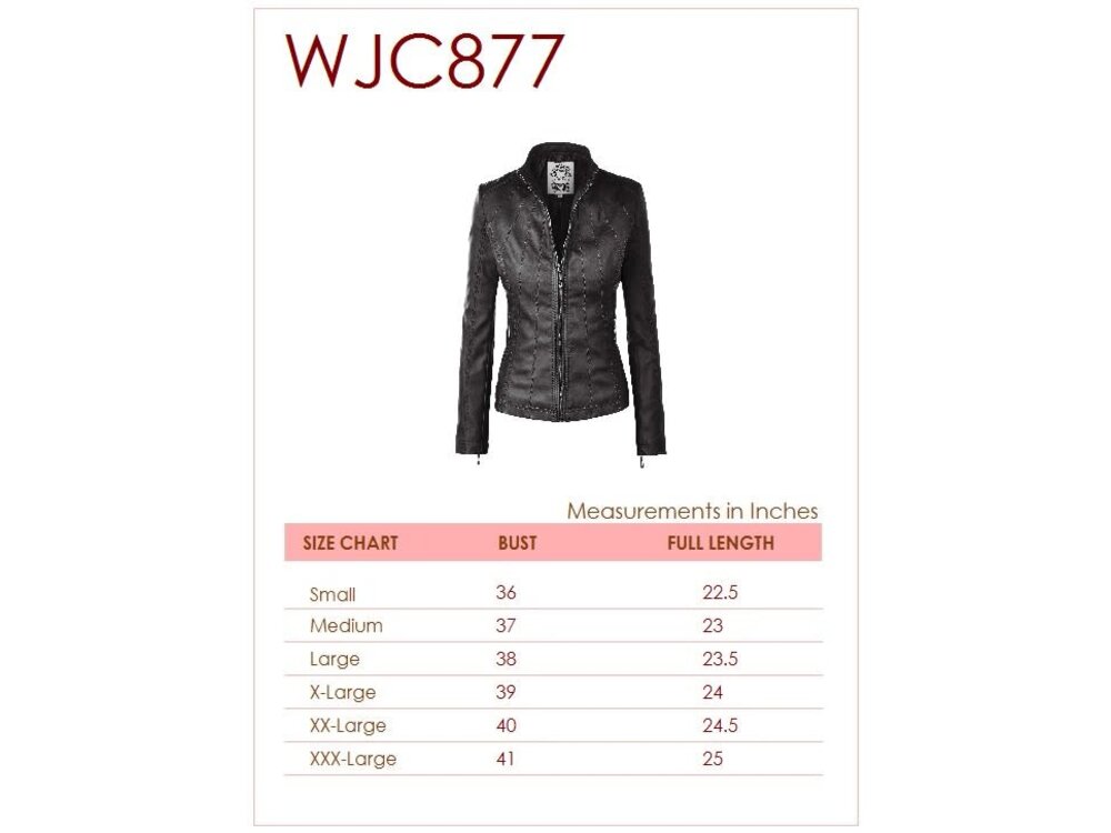 Lock & Love Faux Leather Moto Jacket With Stitching Detail